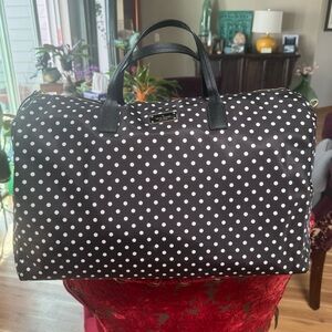 Kate Spade Black and White Polka Dot Travel Bag